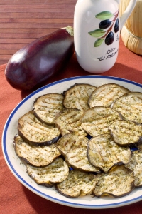 Broiled eggplant makes a delicious salad. It has a crunchy and meaty texture, and Brown's recipe calls for a tahini dressing.